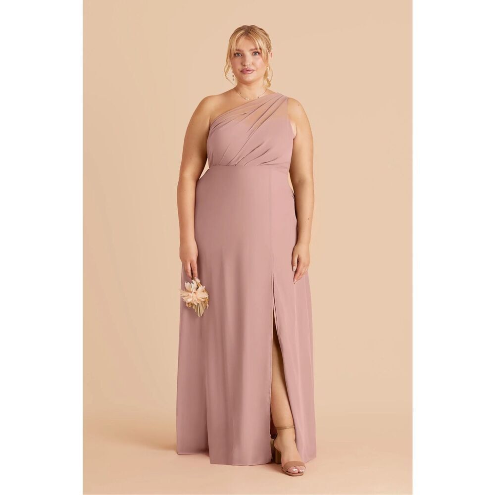 Birdy Grey semi formal 3x Kira chiffon slit evening maxi dress